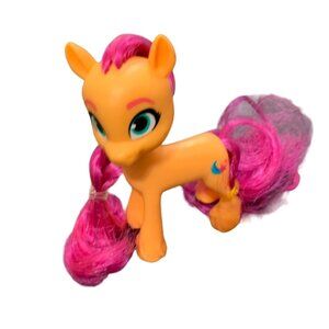 My Little Pony Sun Starscout Action Figure 3 in Hard Plastic Braided Pink Hair